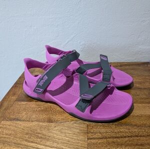 Teva womens adjustable strappy sandals rubber Sole Purple & Gray 1004912 Size 10